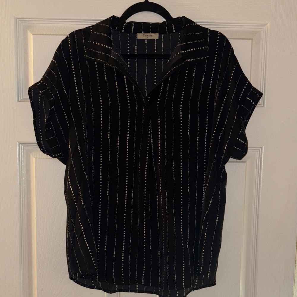 Black Striped Women's Top